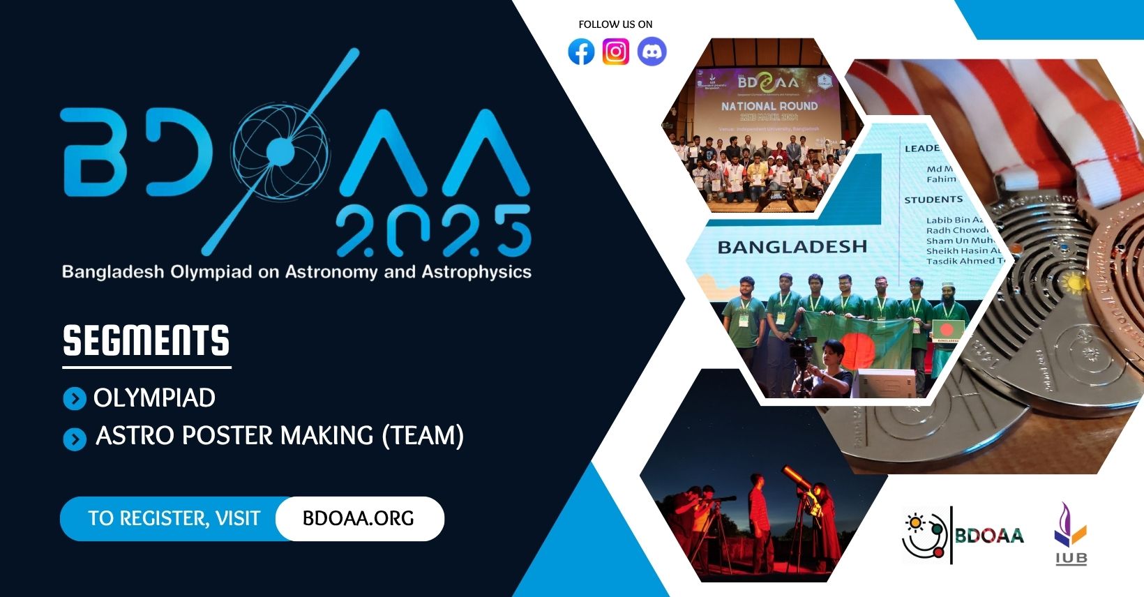 Facebook Group Cover Design by 8th Bangladesh Olympiad on Astronomy and Astrophysics 2025 (BDOAA) National Round event board design by Md. Ashikur Rahman (Ayon) for Bangladesh Olympiad on Astronomy and Astrophysics (BDOAA)