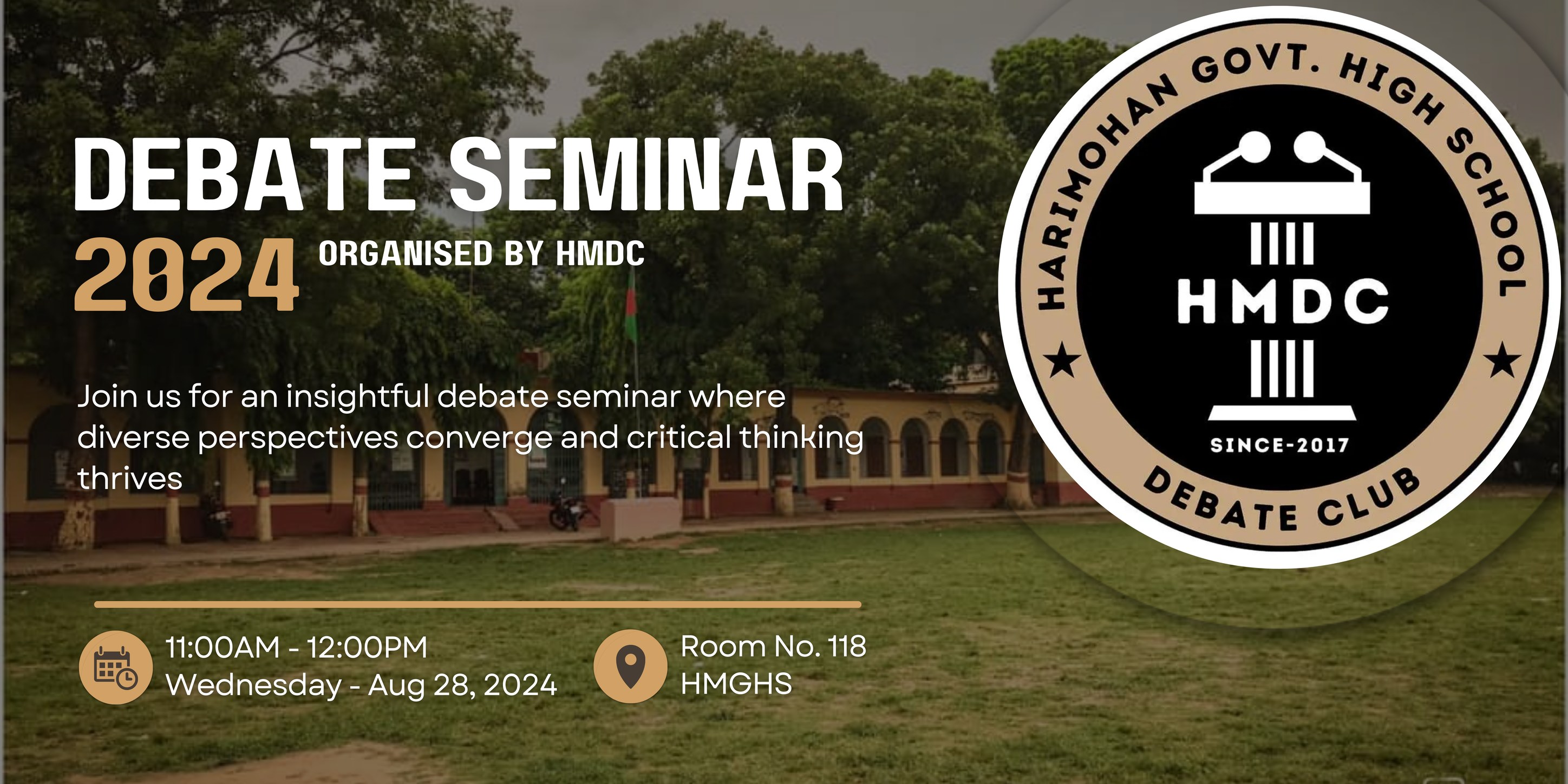 Poster Design for Harimohan Govt. High School Debate Club (HMDC) by Md. Ashikur Rahman (Ayon)
