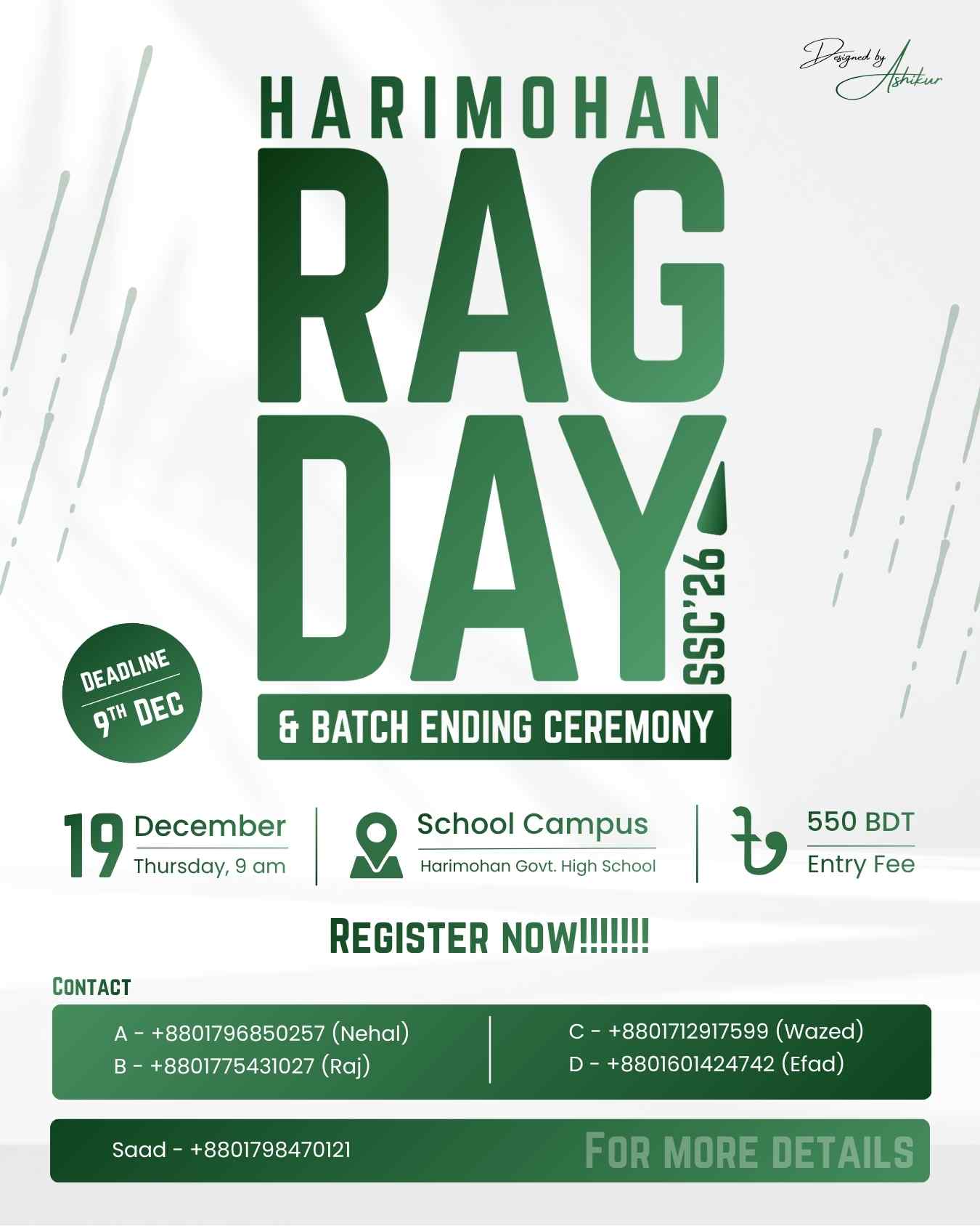 Graphics Design Work by Md. Ashikur Rahman (Ayon)